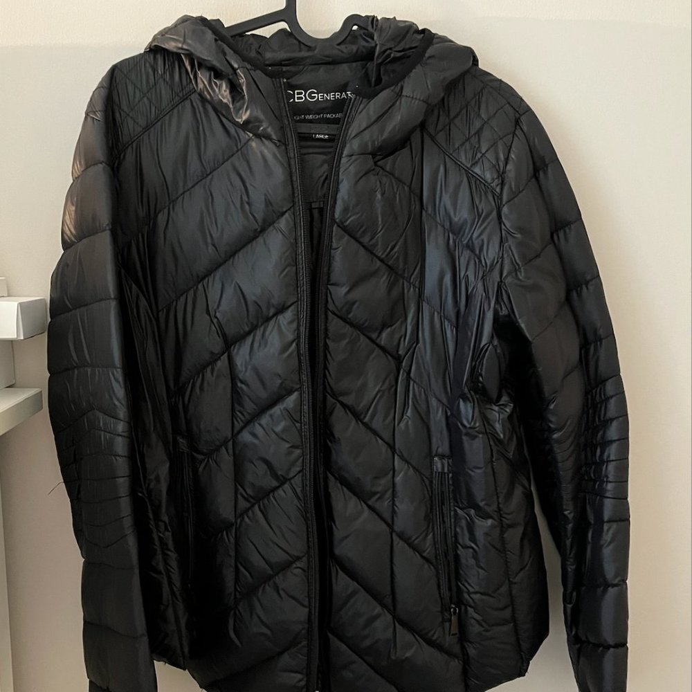 BCBG Ultra Light Weight Packable Down Jacket